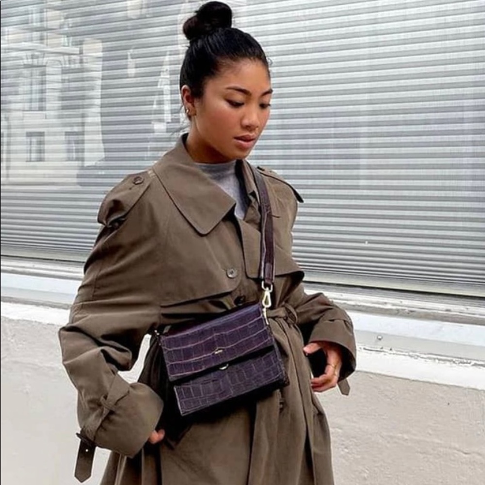 JW PEI Brown Croc Bag